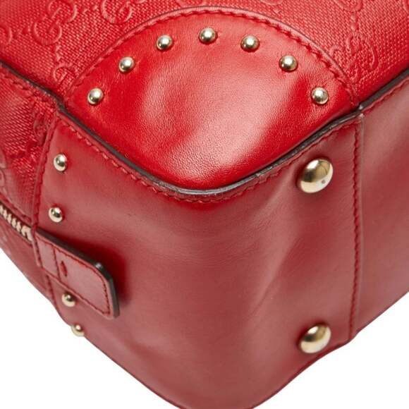 Gucci GG embossed handbag/shoulder bag, 2-way, 354224, red leather, women's. - Picture 4 of 16
